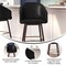 Flash Furniture 30" Black LeatherSoft Barstool with Wood Legs, PK 2 2-AY-1928-30-BK-GG - alternate 8